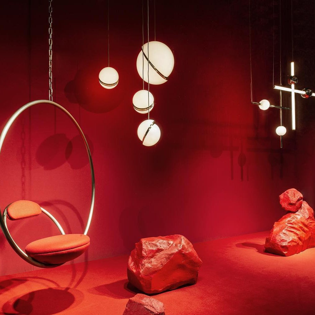 Half-Moon Ceiling Suspension Lighting Lobby