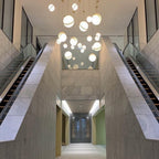 Half-Moon Ceiling Suspension Lighting Lobby