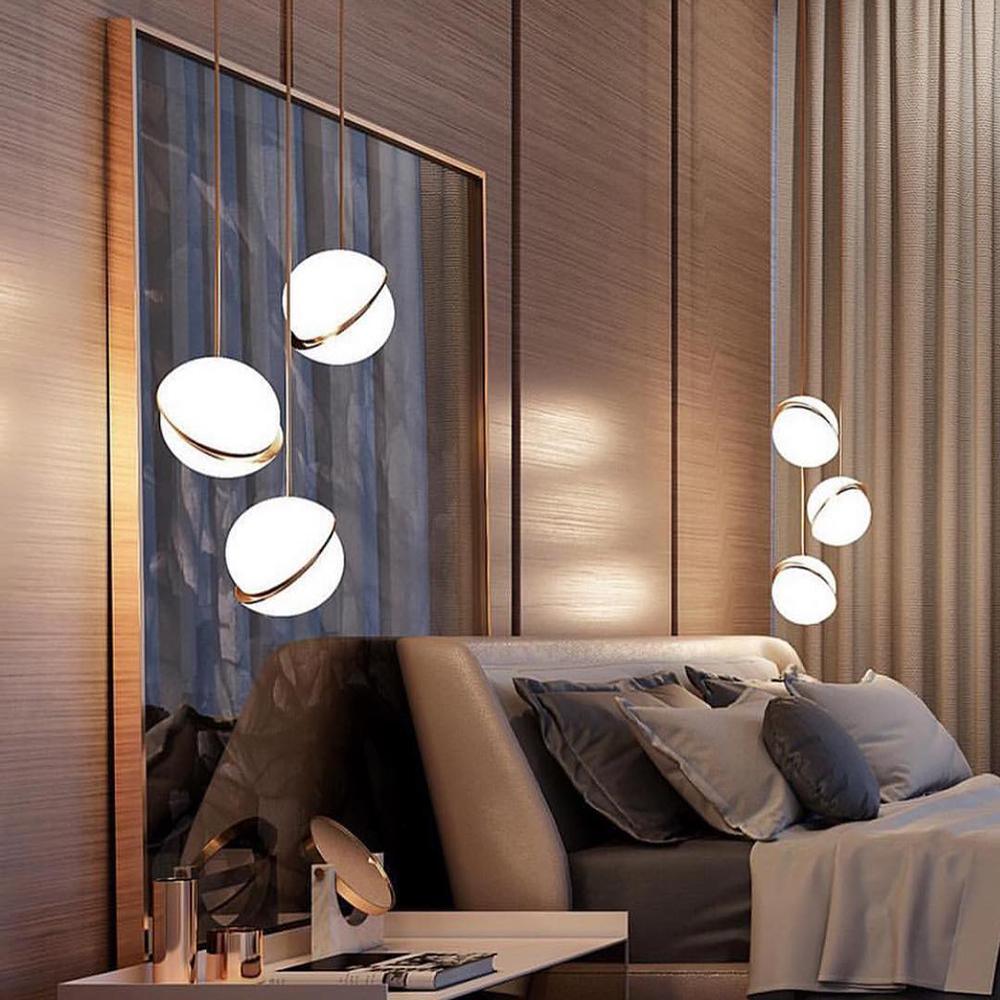 Half-Moon Ceiling Suspension Lighting Lobby