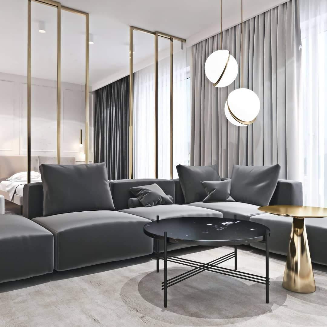 Half-Moon Ceiling Suspension Lighting Lobby
