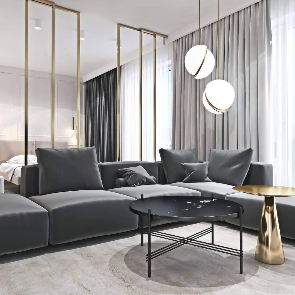 Half-Moon Ceiling Suspension Lighting Lobby