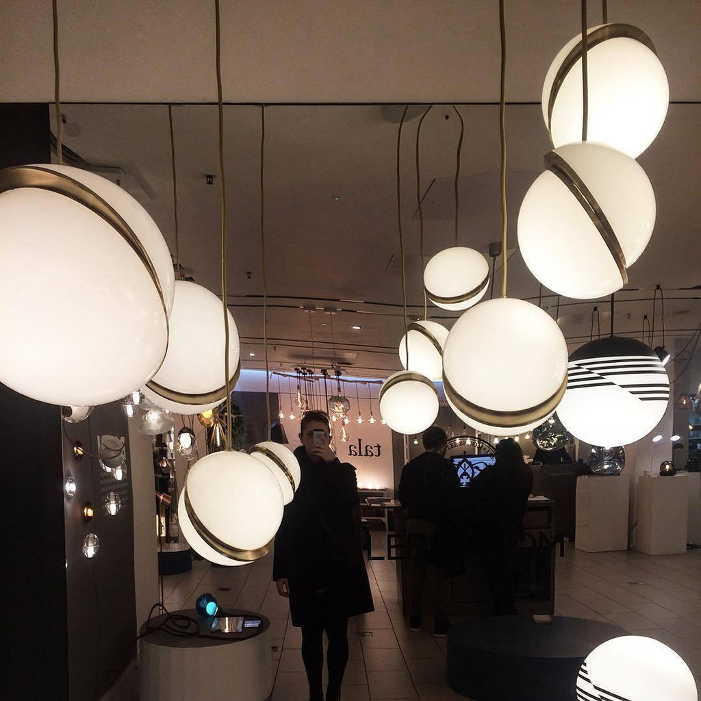 Half-Moon Ceiling Suspension Lighting Lobby