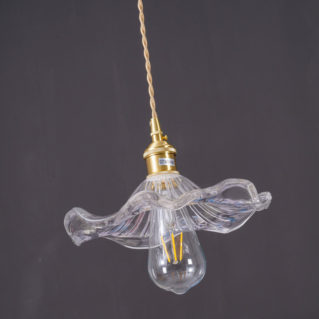 Hibiscus Glass Flower Ceiling Light Lighting Lobby