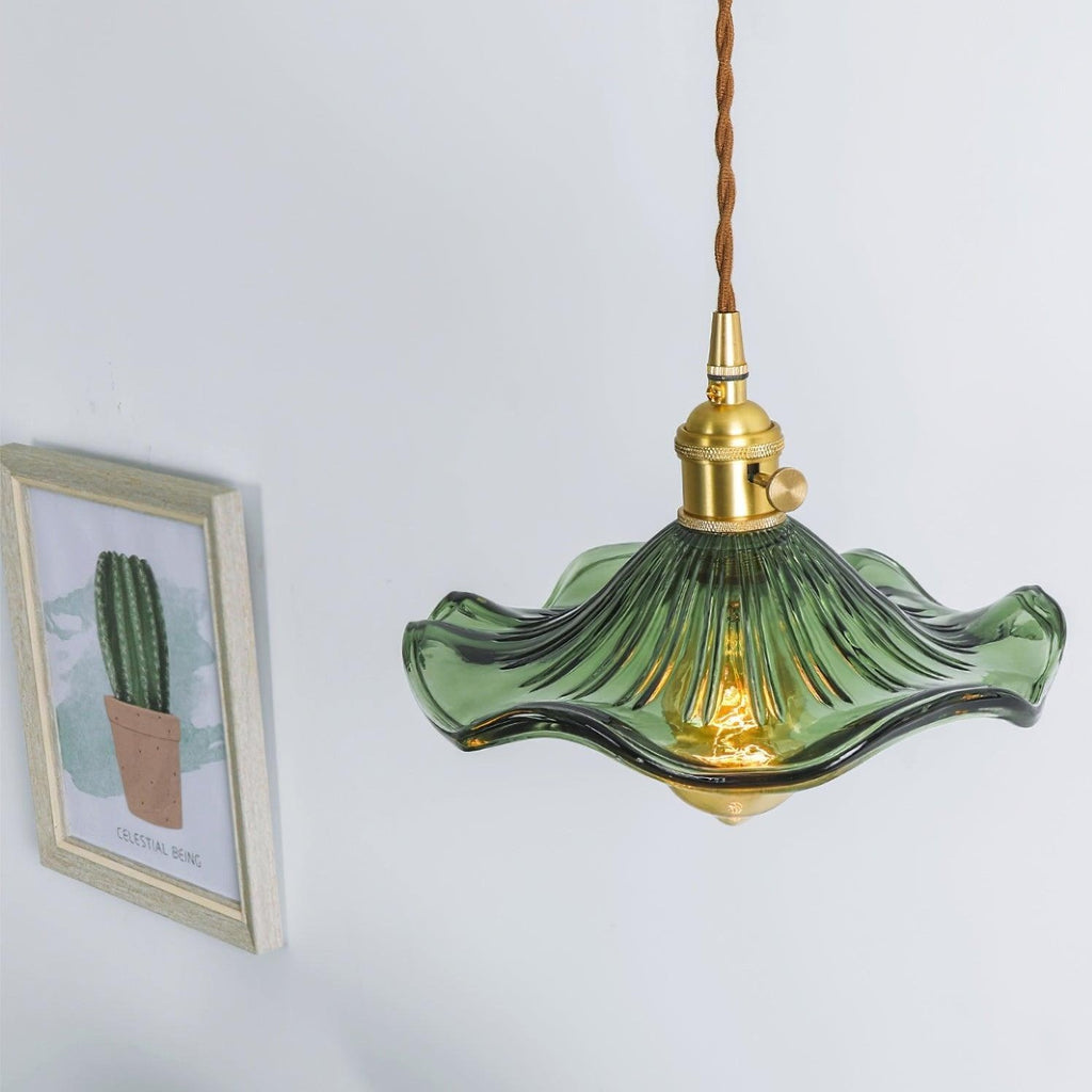 Hibiscus Glass Flower Ceiling Light Lighting Lobby
