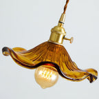 Hibiscus Glass Flower Ceiling Light Lighting Lobby