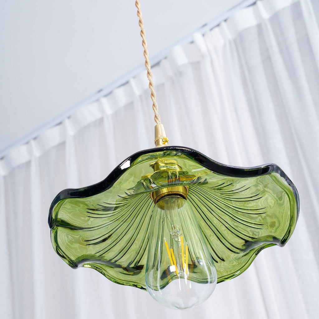 Hibiscus Glass Flower Ceiling Light Lighting Lobby