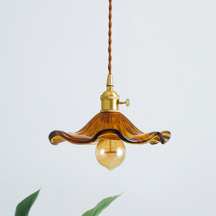 Hibiscus Glass Flower Ceiling Light Lighting Lobby