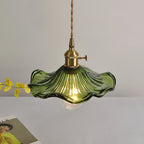 Hibiscus Glass Flower Ceiling Light Lighting Lobby