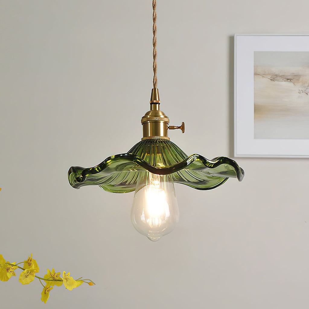 Hibiscus Glass Flower Ceiling Light Lighting Lobby