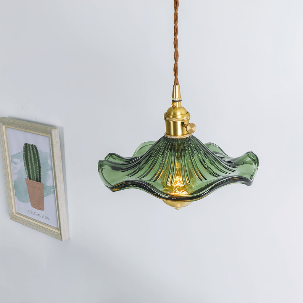 Hibiscus Glass Flower Ceiling Light Lighting Lobby