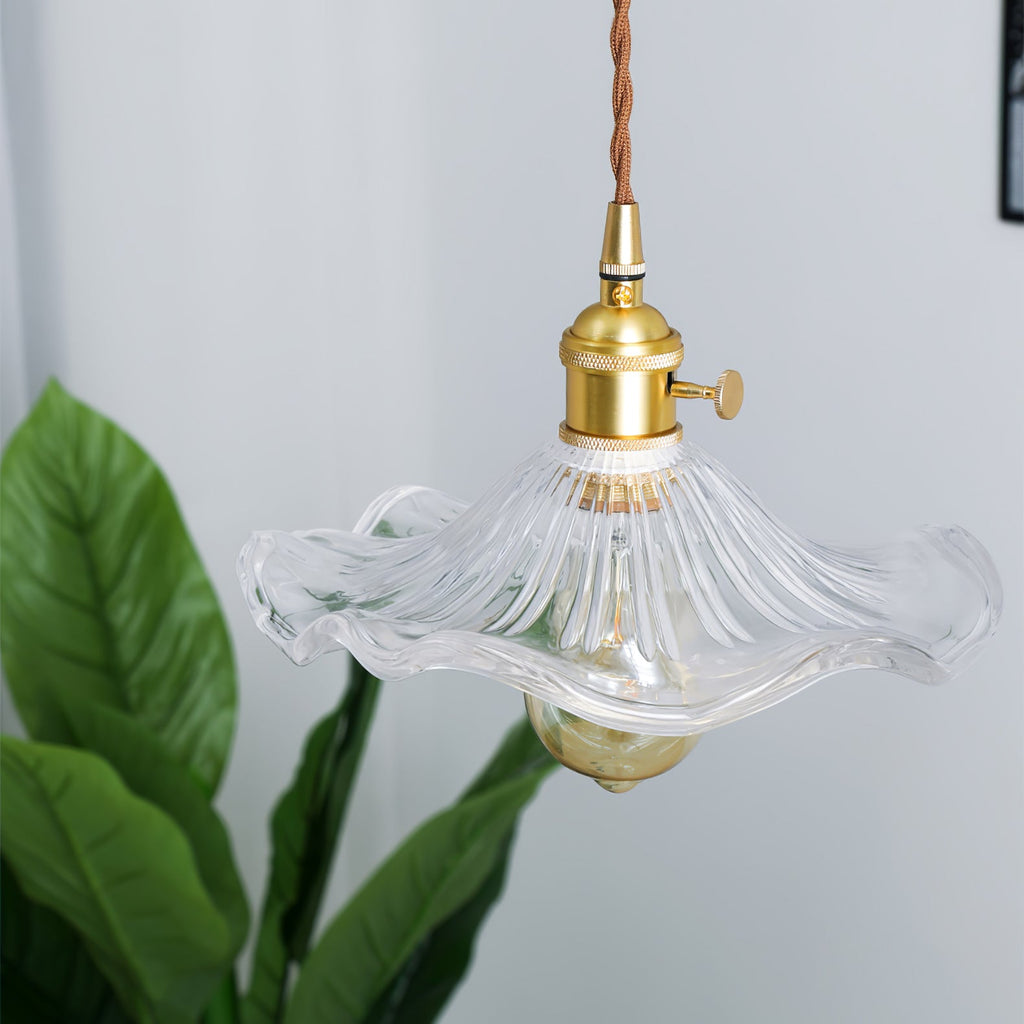 Hibiscus Glass Flower Ceiling Light Lighting Lobby