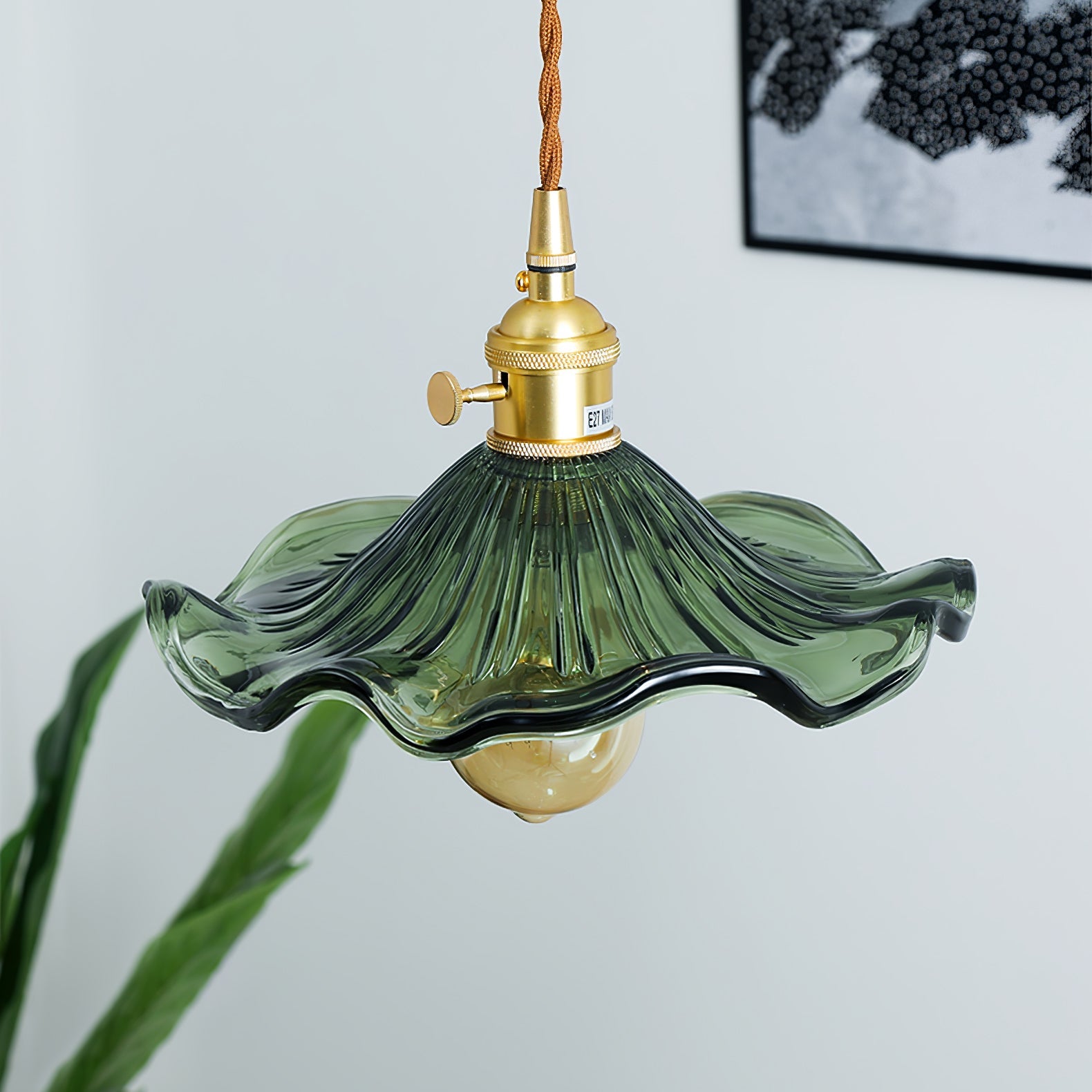 Hibiscus Glass Flower Ceiling Light Lighting Lobby