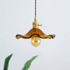 Hibiscus Glass Flower Ceiling Light Lighting Lobby