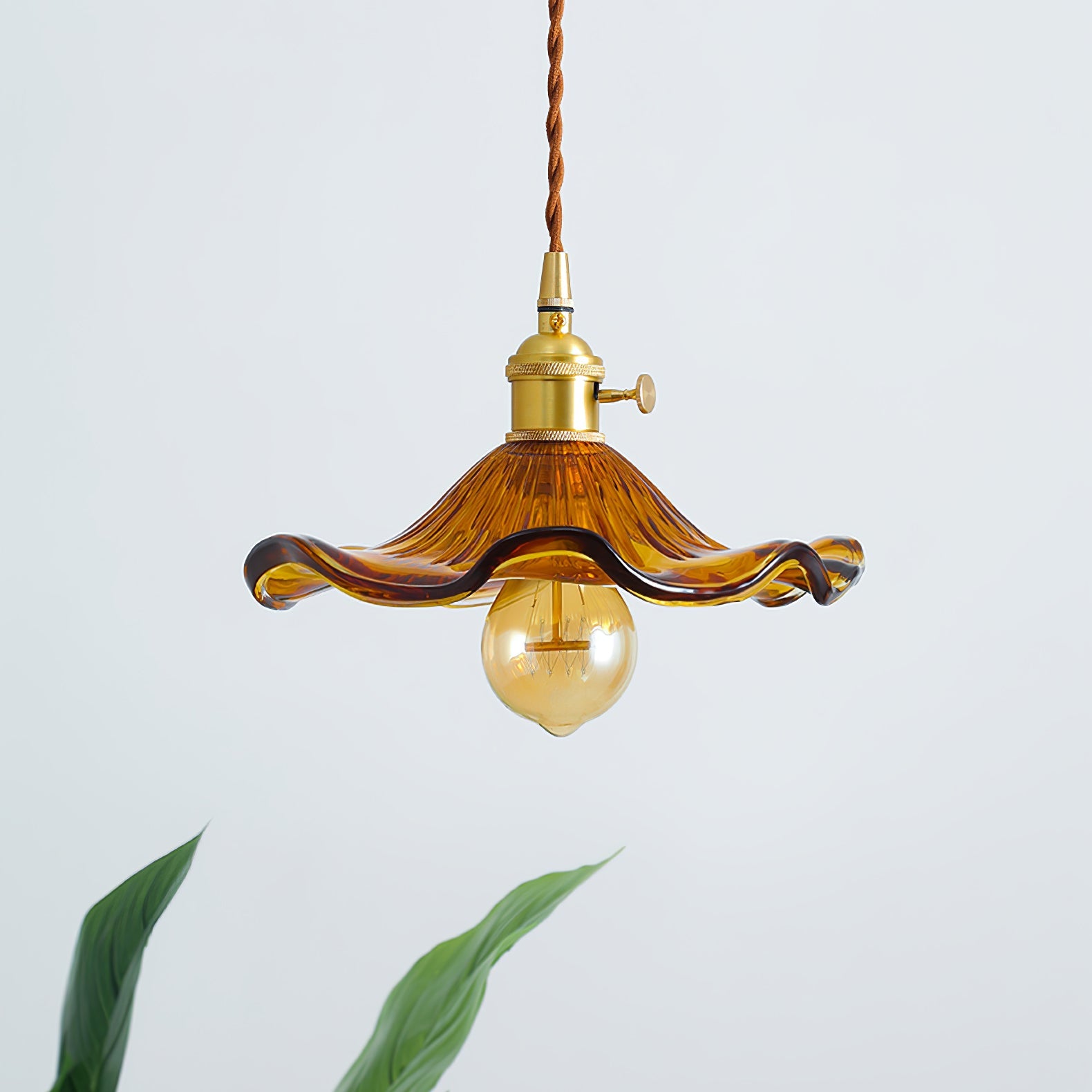 Hibiscus Glass Flower Ceiling Light Lighting Lobby