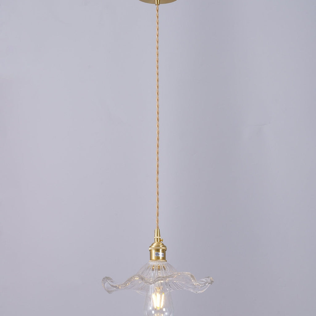 Hibiscus Glass Flower Ceiling Pendant Lighting Lobby
