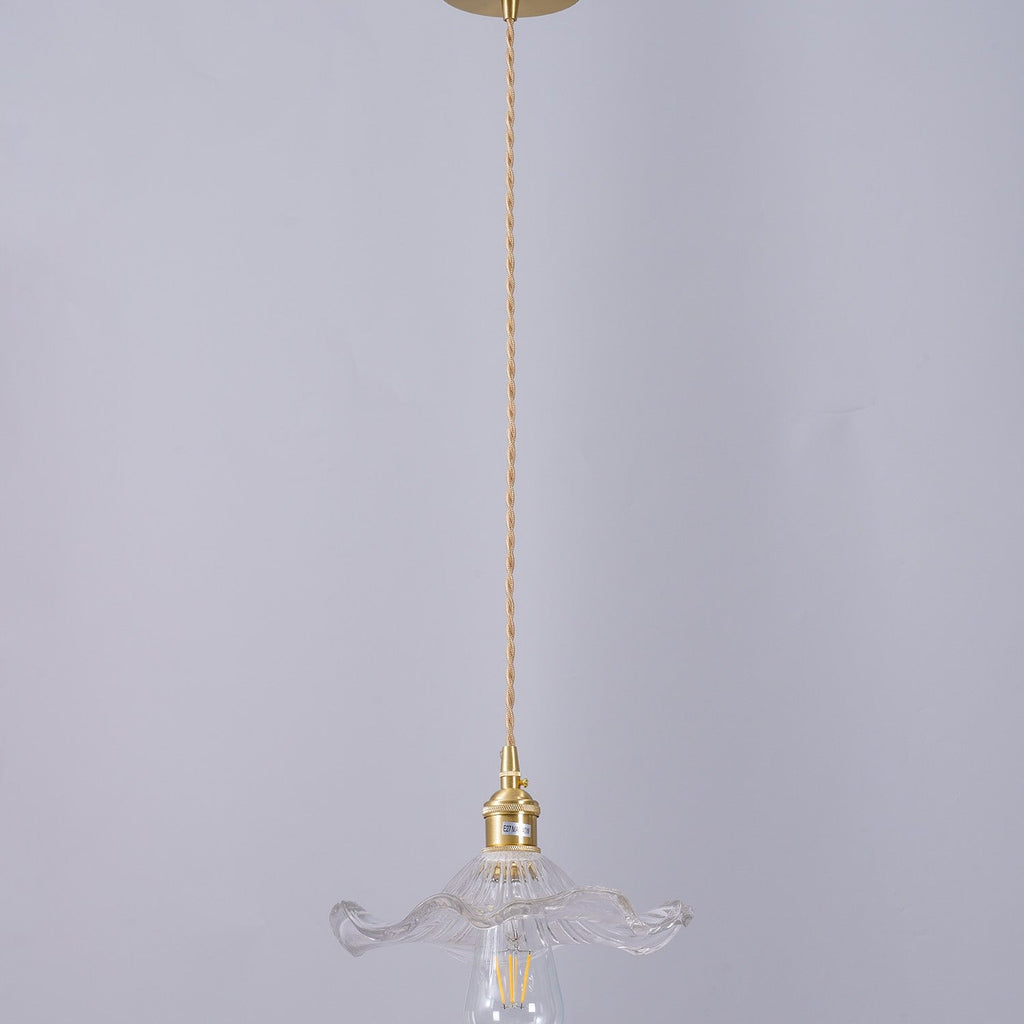 Hibiscus Glass Flower Ceiling Pendant Lighting Lobby