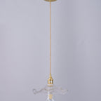 Hibiscus Glass Flower Ceiling Pendant Lighting Lobby
