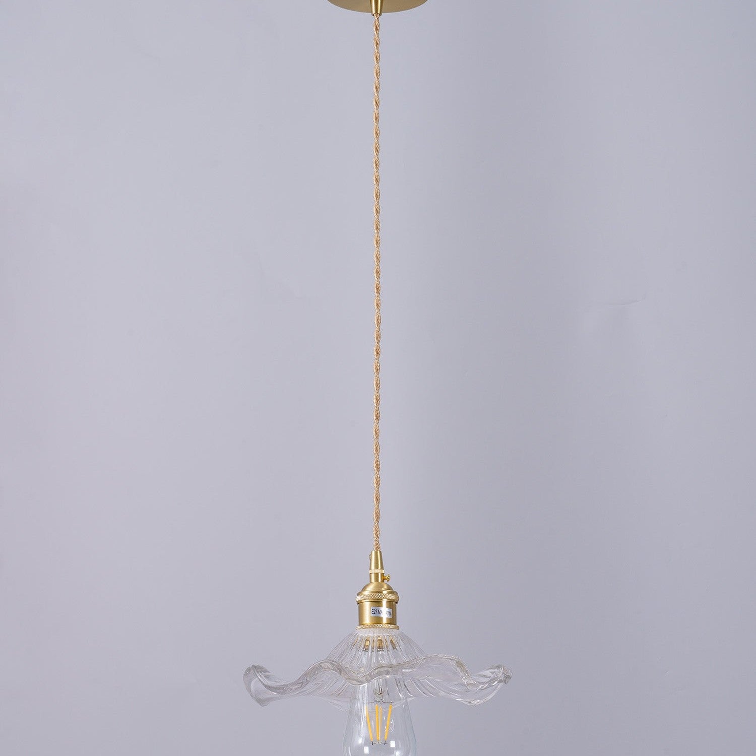 Hibiscus Glass Flower Ceiling Pendant Lighting Lobby