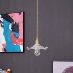 Hibiscus Glass Flower Ceiling Pendant Lighting Lobby