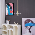 Hibiscus Glass Flower Ceiling Pendant Lighting Lobby