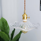Hibiscus Glass Flower Ceiling Pendant Lighting Lobby