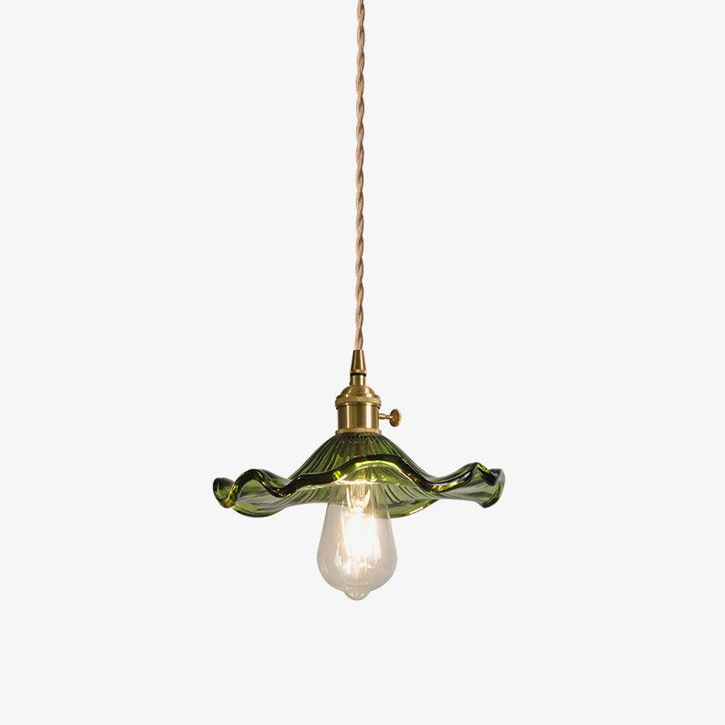 Hibiscus Glass Flower Ceiling Pendant Lighting Lobby