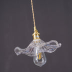 Hibiscus Glass Flower Ceiling Pendant Lighting Lobby