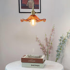 Hibiscus Glass Flower Ceiling Pendant Lighting Lobby