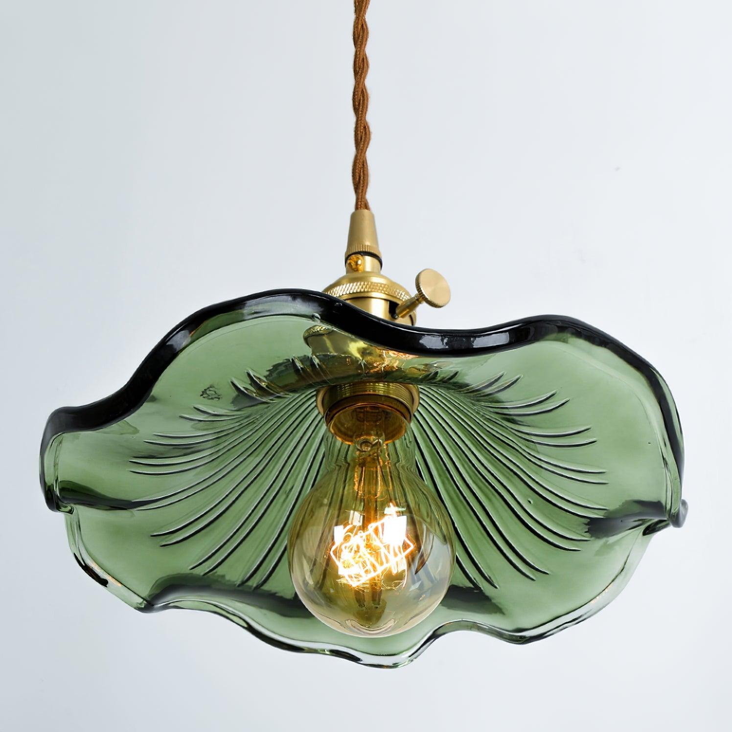 Hibiscus Glass Flower Ceiling Pendant Lighting Lobby