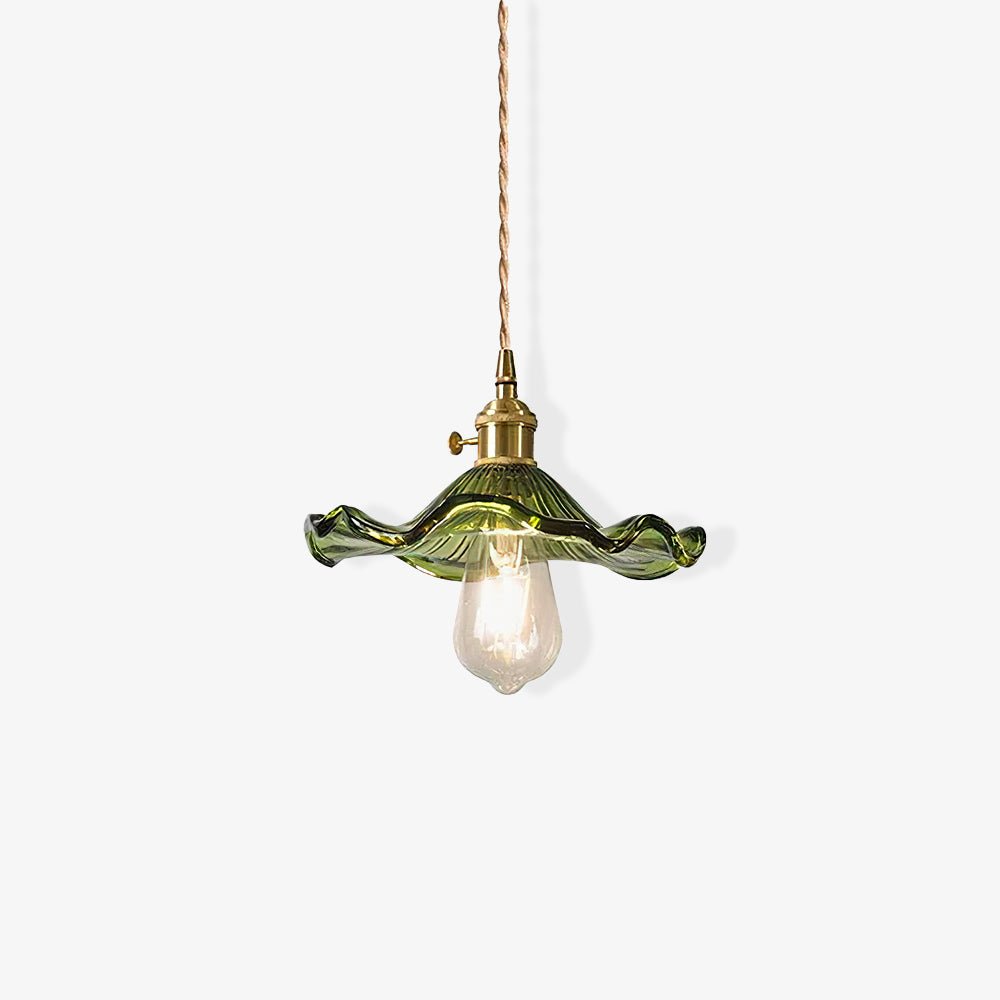 Hibiscus Glass Flower Ceiling Pendant Lighting Lobby