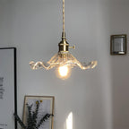 Hibiscus Glass Flower Ceiling Pendant Lighting Lobby