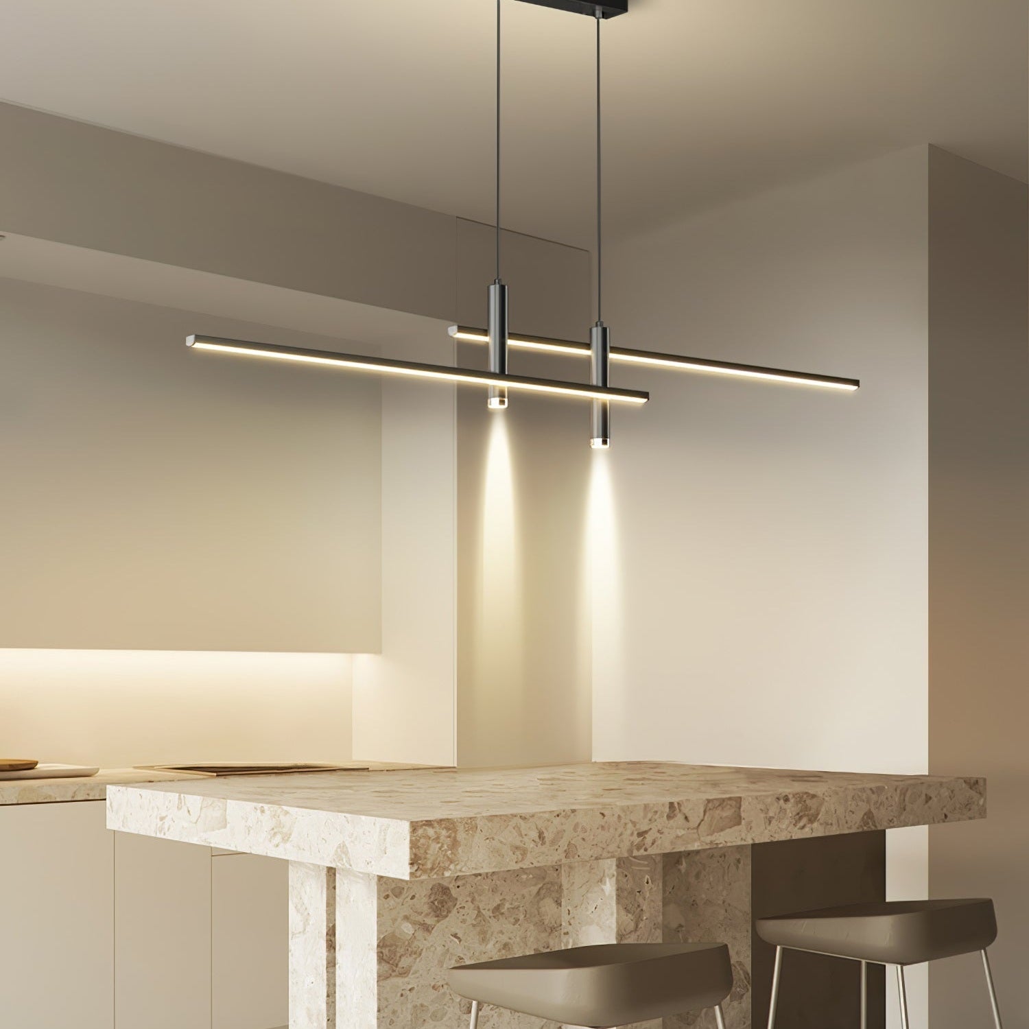 Island Links Ceiling Suspension Lighting Lobby