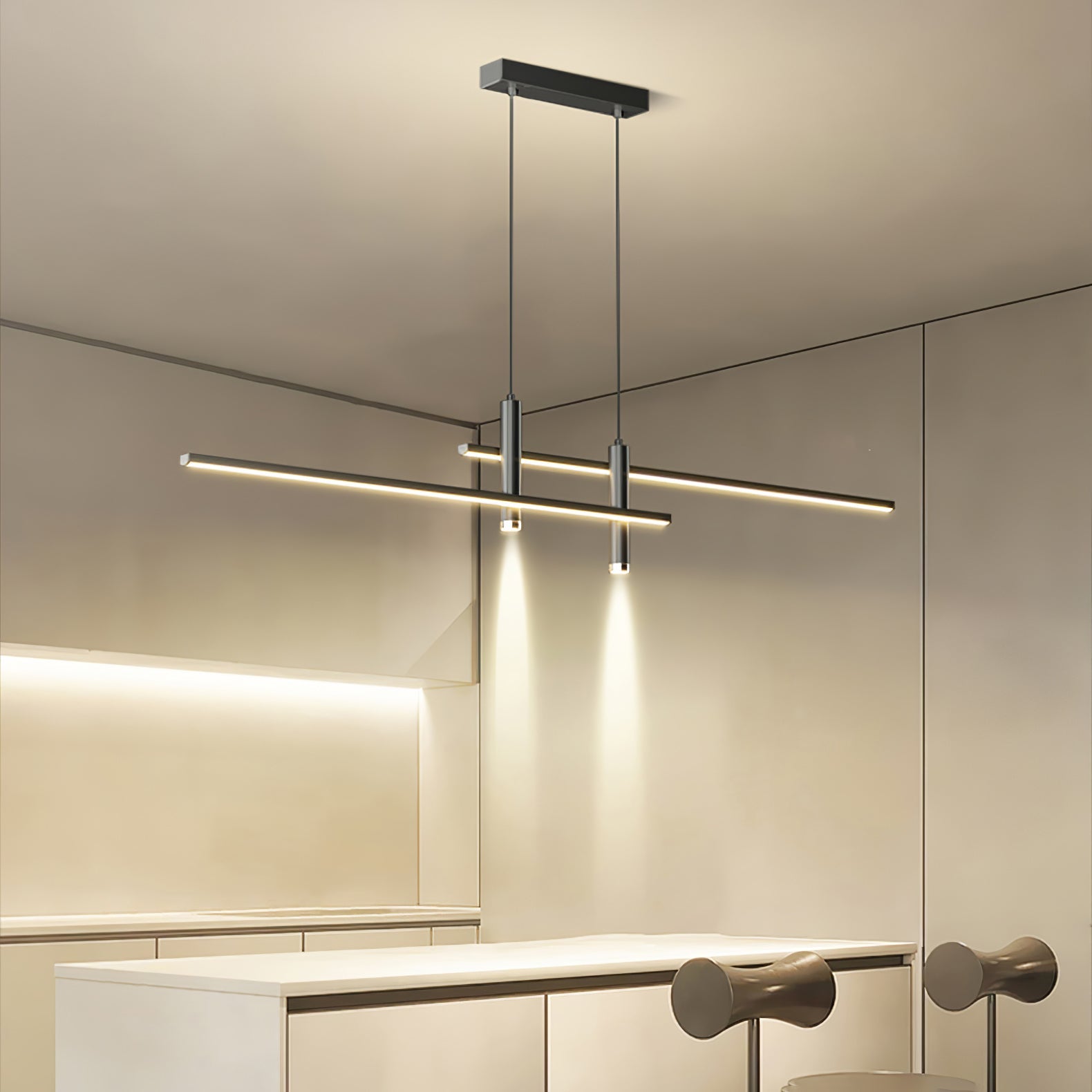 Island Links Ceiling Suspension Lighting Lobby