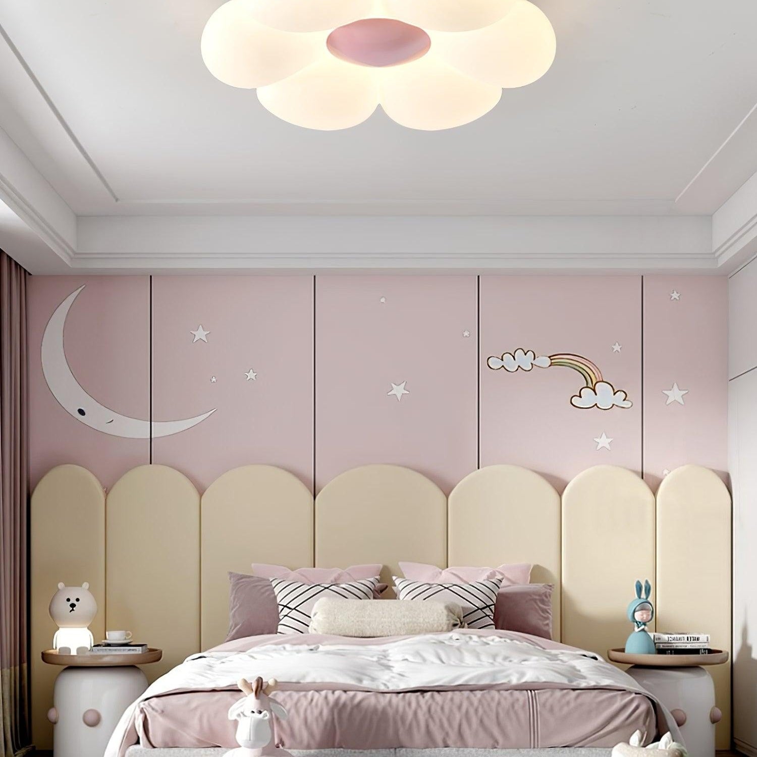 Kids Room Ceiling Light with Six-Leaf Design Lighting Lobby