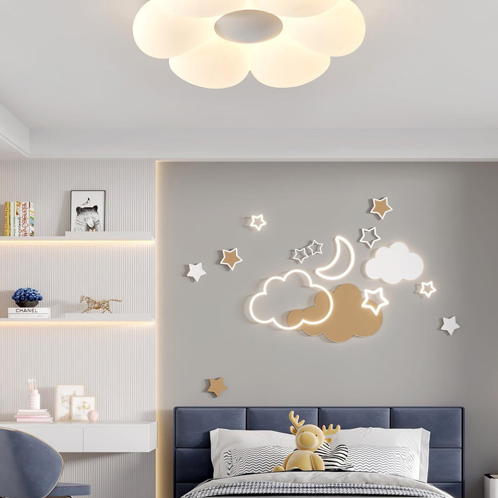 Kids Room Ceiling Light with Six-Leaf Design Lighting Lobby