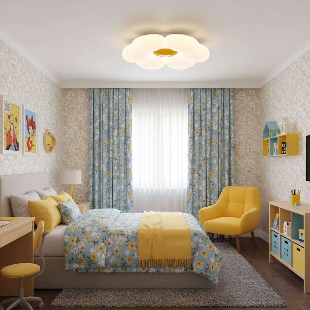 Kids Room Ceiling Light with Six-Leaf Design Lighting Lobby