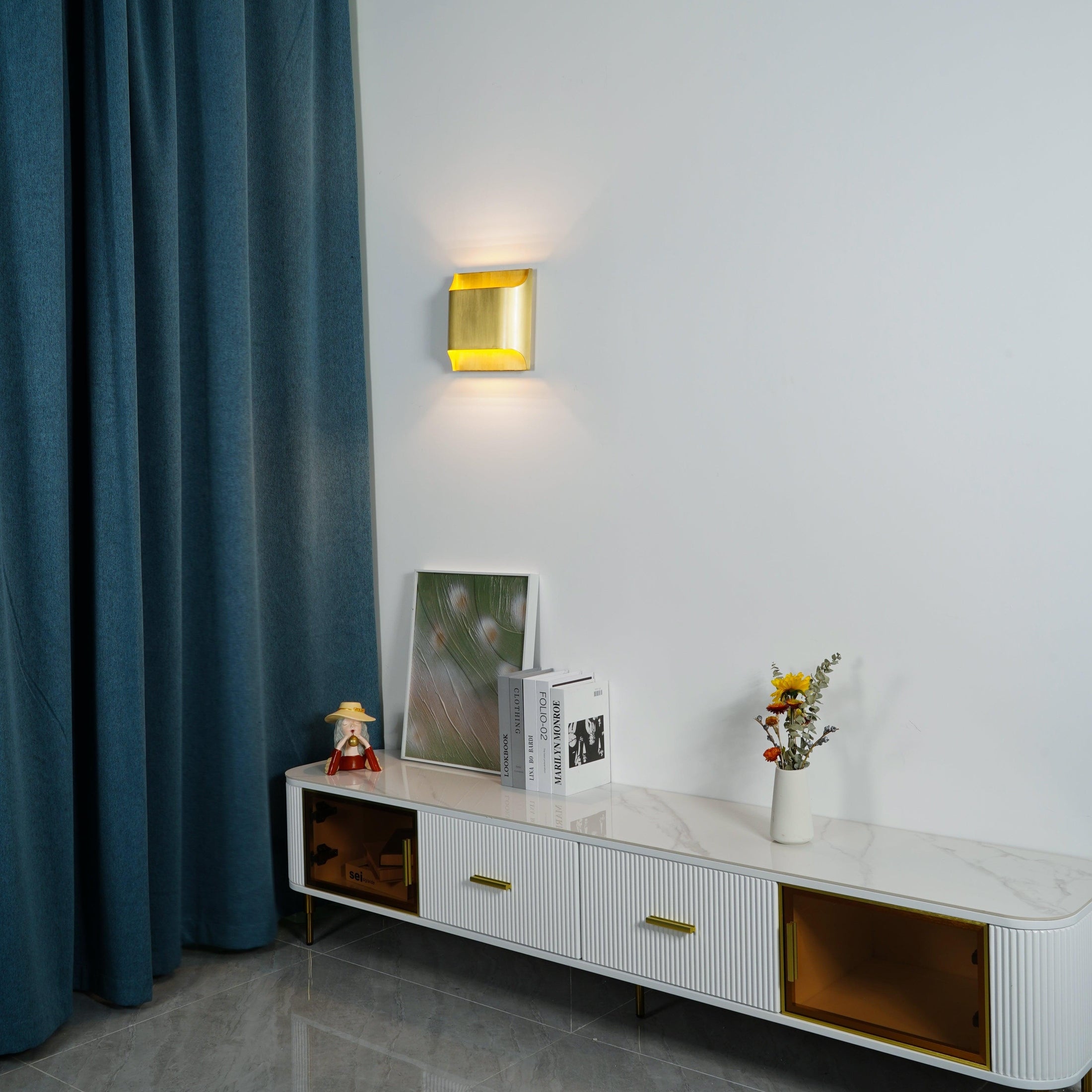 Leclerc Brass Sconce Fixture Lighting Lobby