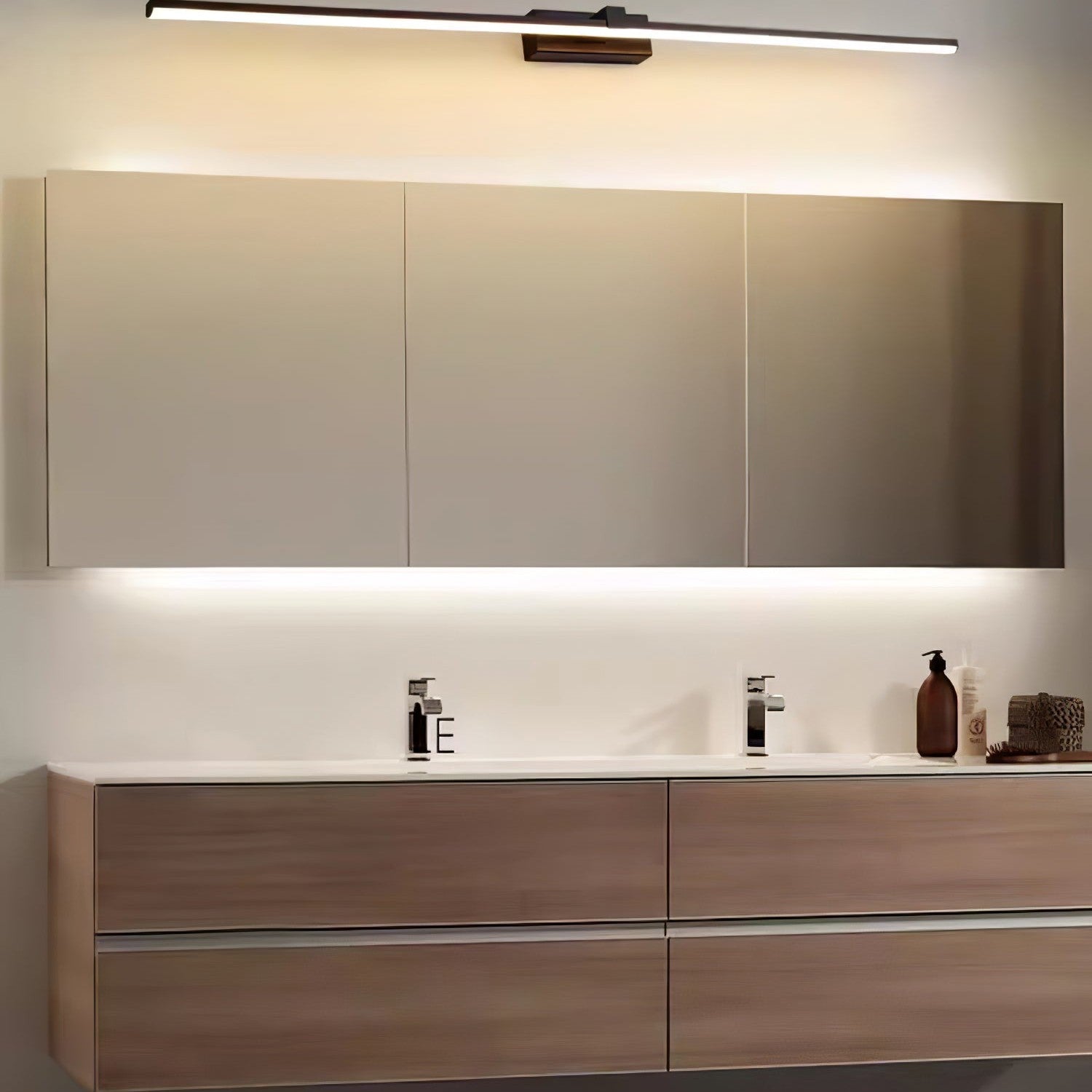 Linear Metal Wall Mirror Light Lighting Lobby