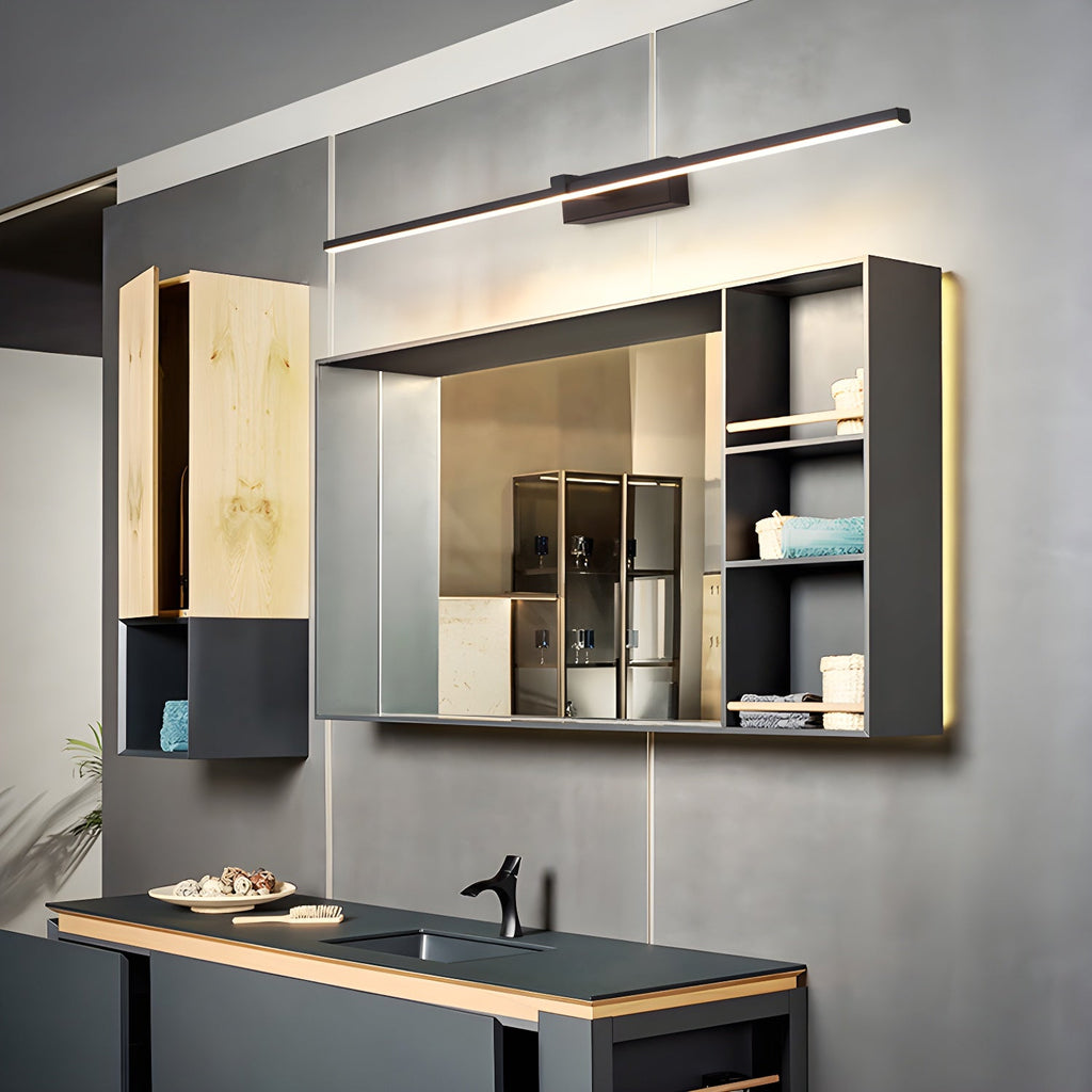 Linear Metal Wall Mirror Light Lighting Lobby