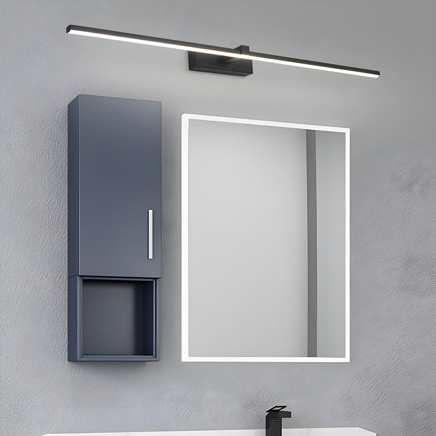 Linear Metal Wall Mirror Light Lighting Lobby