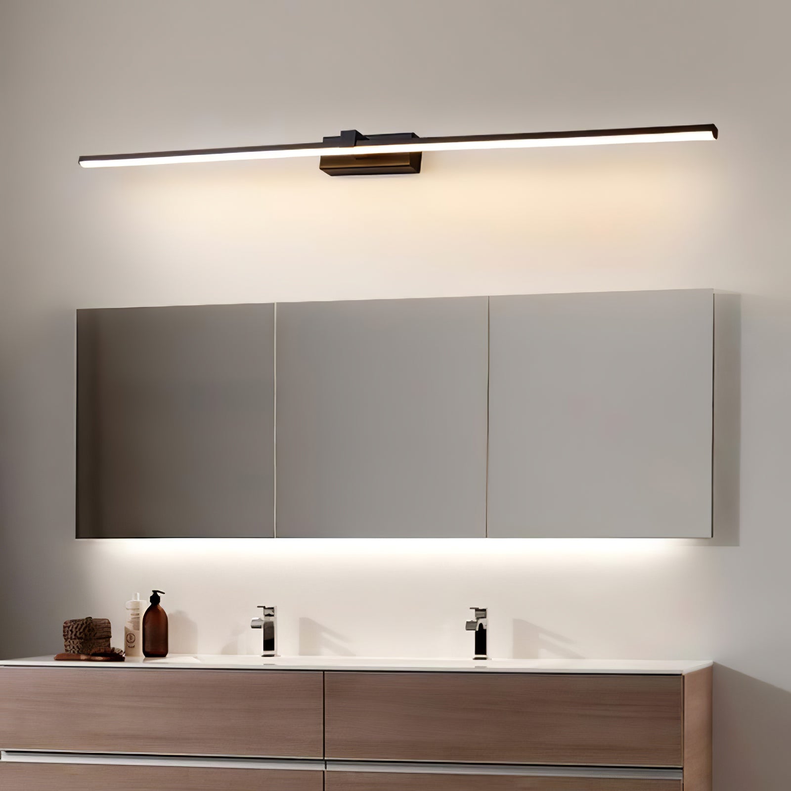 Linear Metal Wall Mirror Light Lighting Lobby