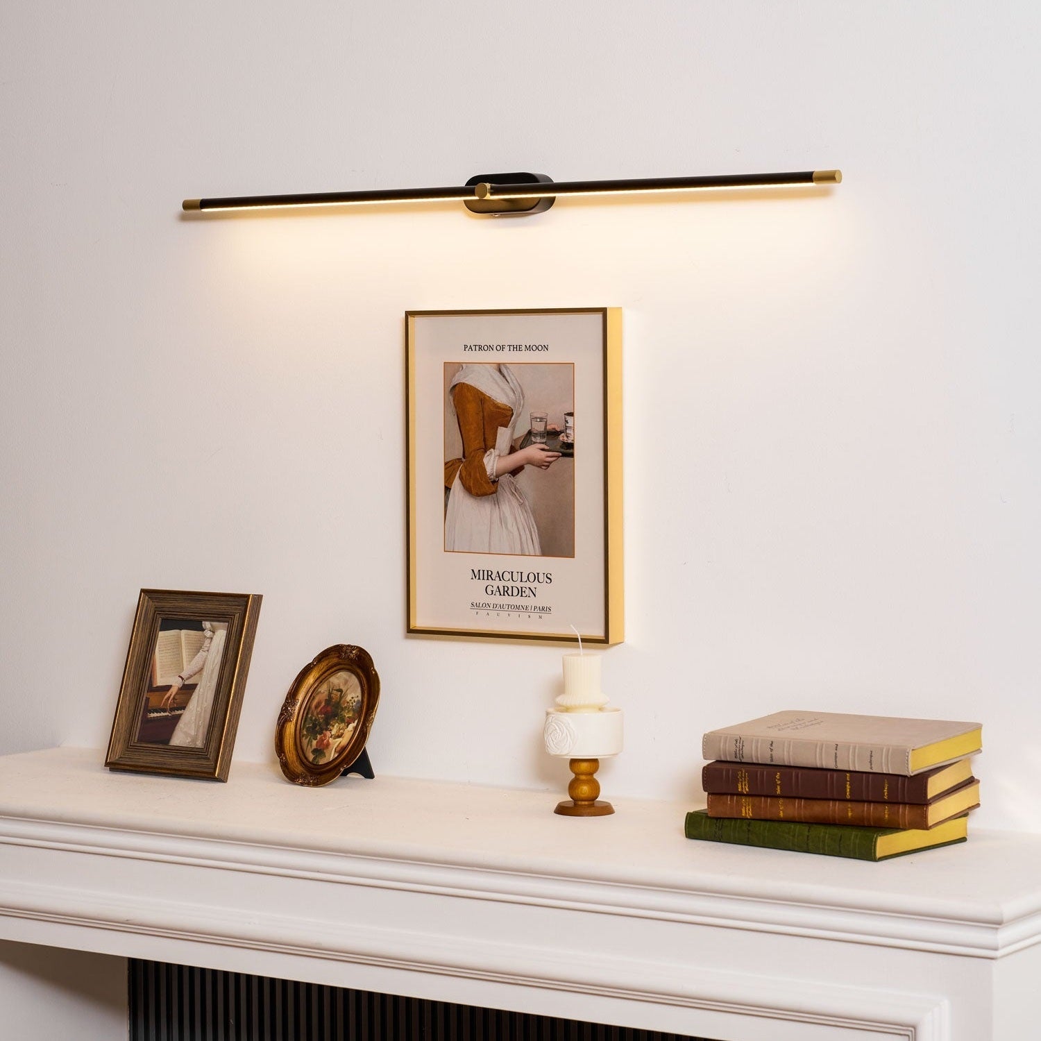 Linear Minimalist Wall Light with Rechargeable Feature Lighting Lobby