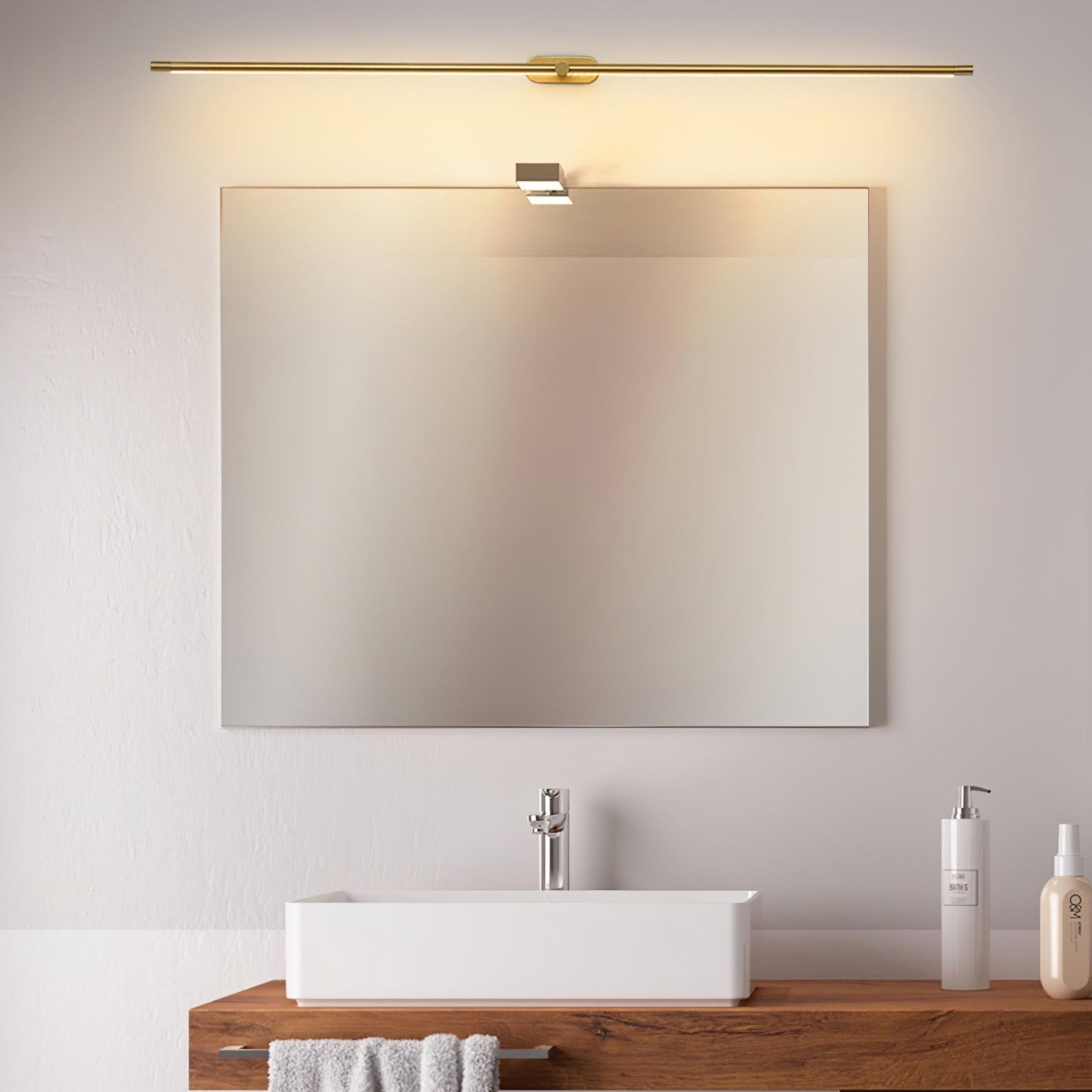 Linear Minimalist Wall Light with Rechargeable Feature Lighting Lobby