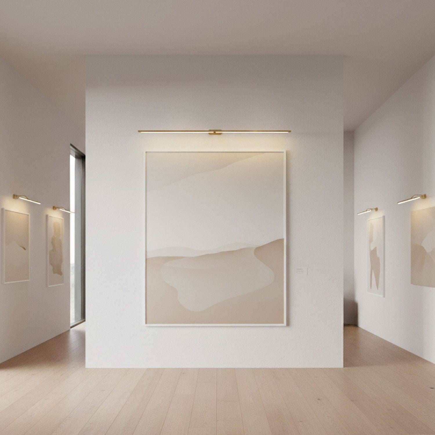 Linear Minimalist Wall Light with Rechargeable Feature Lighting Lobby