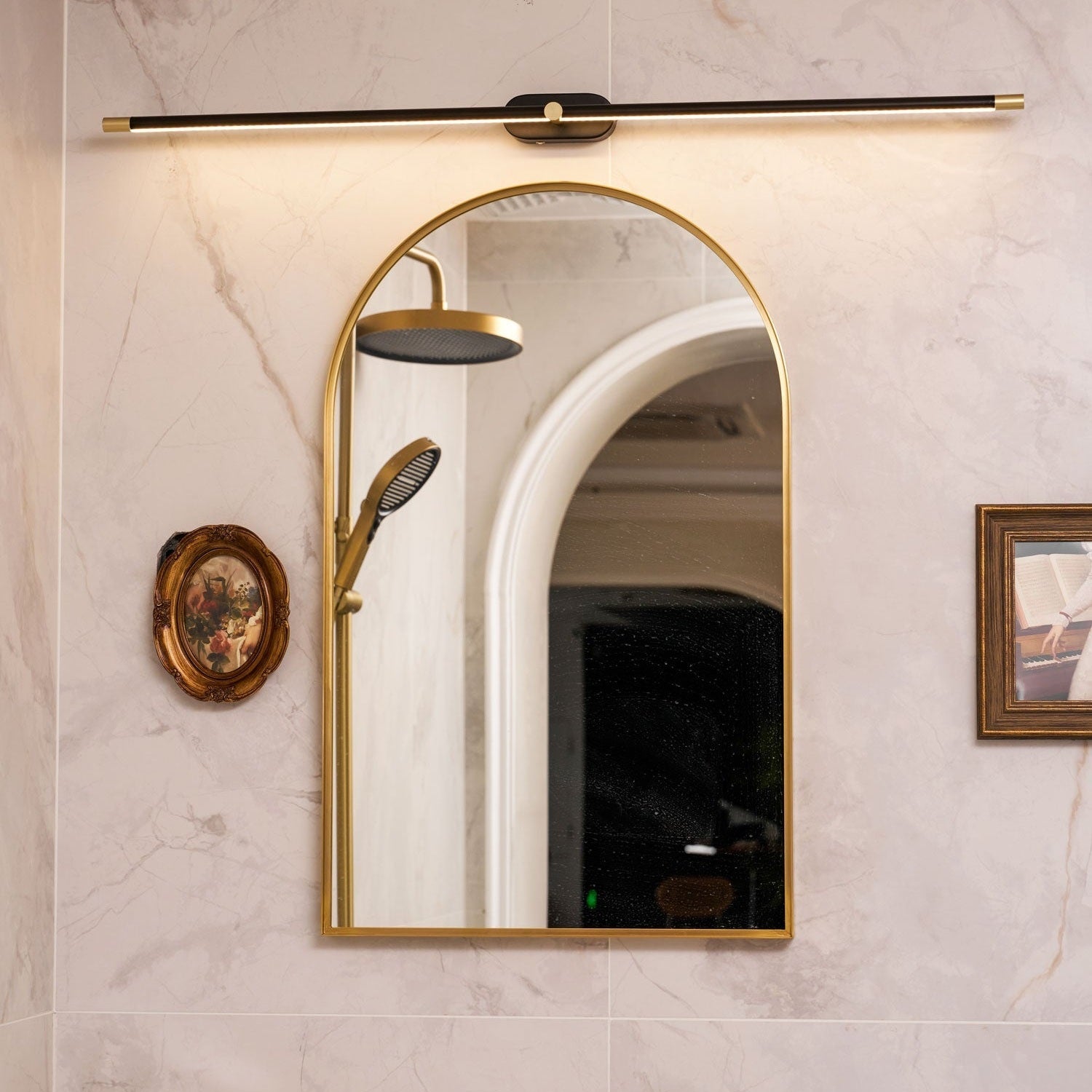 Linear Minimalist Wall Light with Rechargeable Feature Lighting Lobby