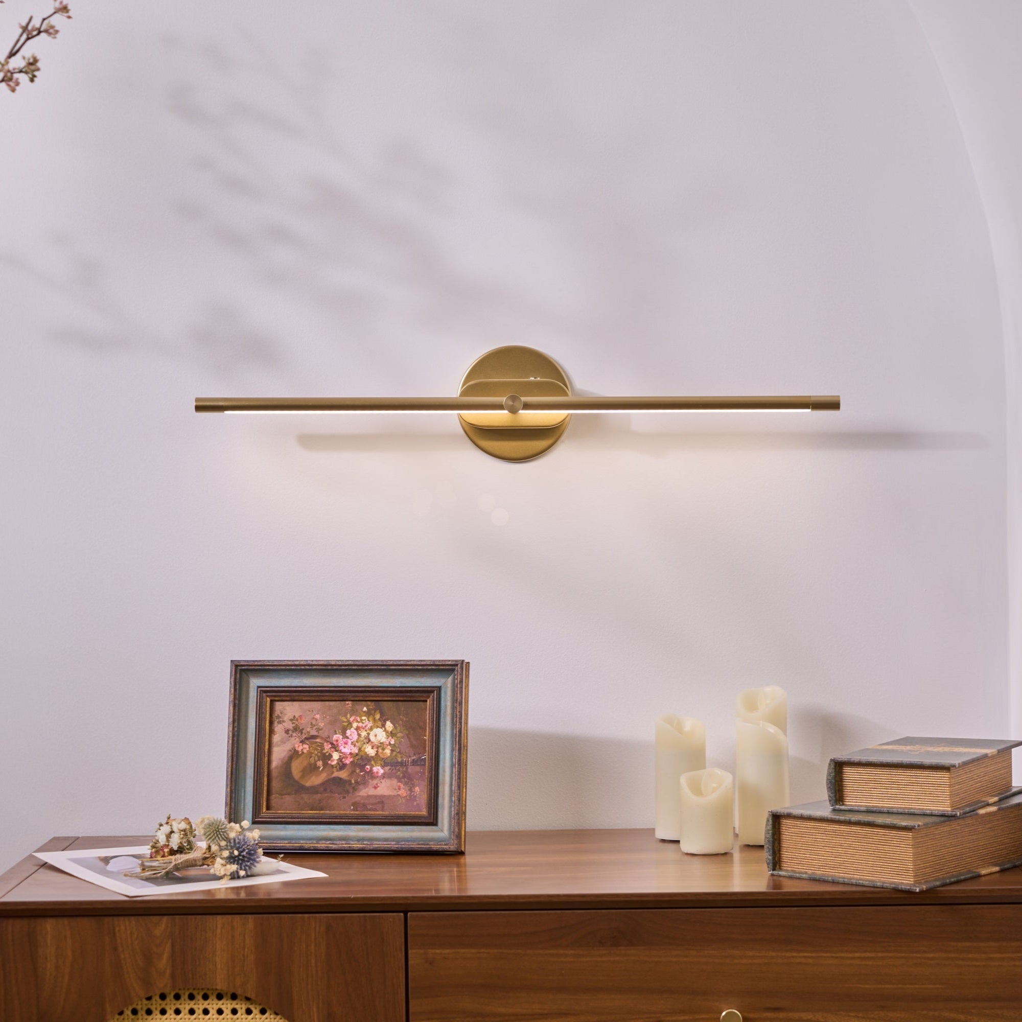 Linear Minimalist Wall Light with Rechargeable Feature Lighting Lobby