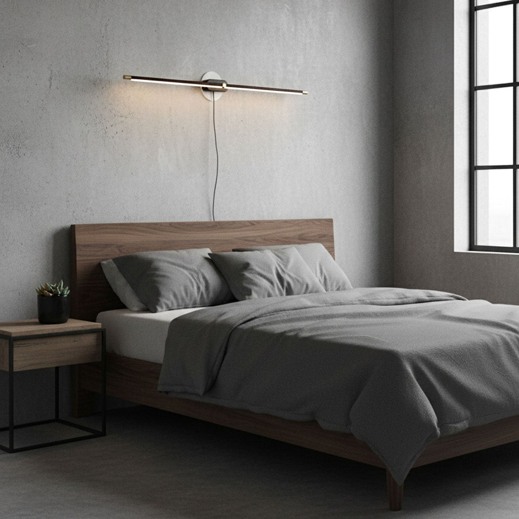 Linear Minimalist Wall-Mounted Plug-in Light Fixture Lighting Lobby