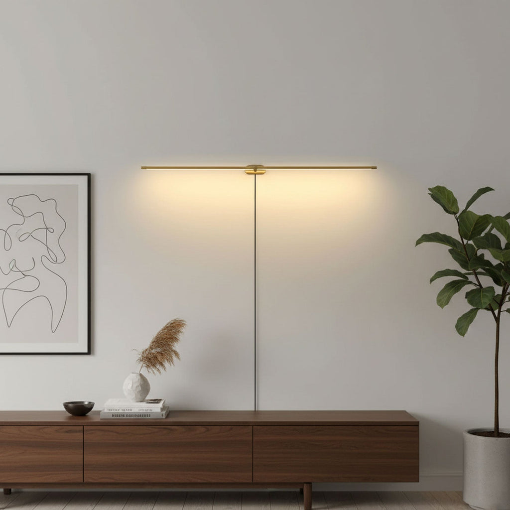 Linear Minimalist Wall-Mounted Plug-in Light Fixture Lighting Lobby