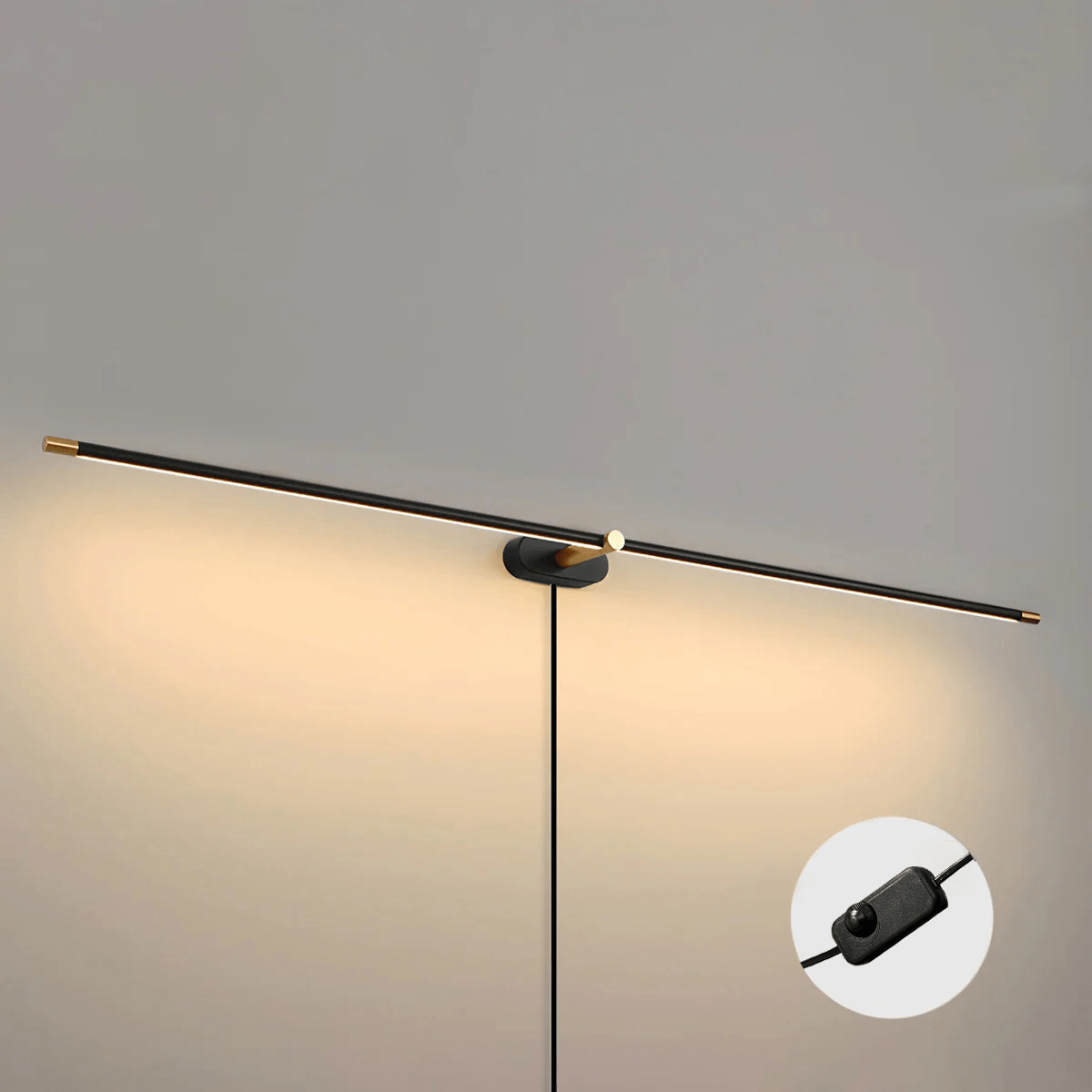Linear Minimalist Wall-Mounted Plug-in Light Fixture Lighting Lobby