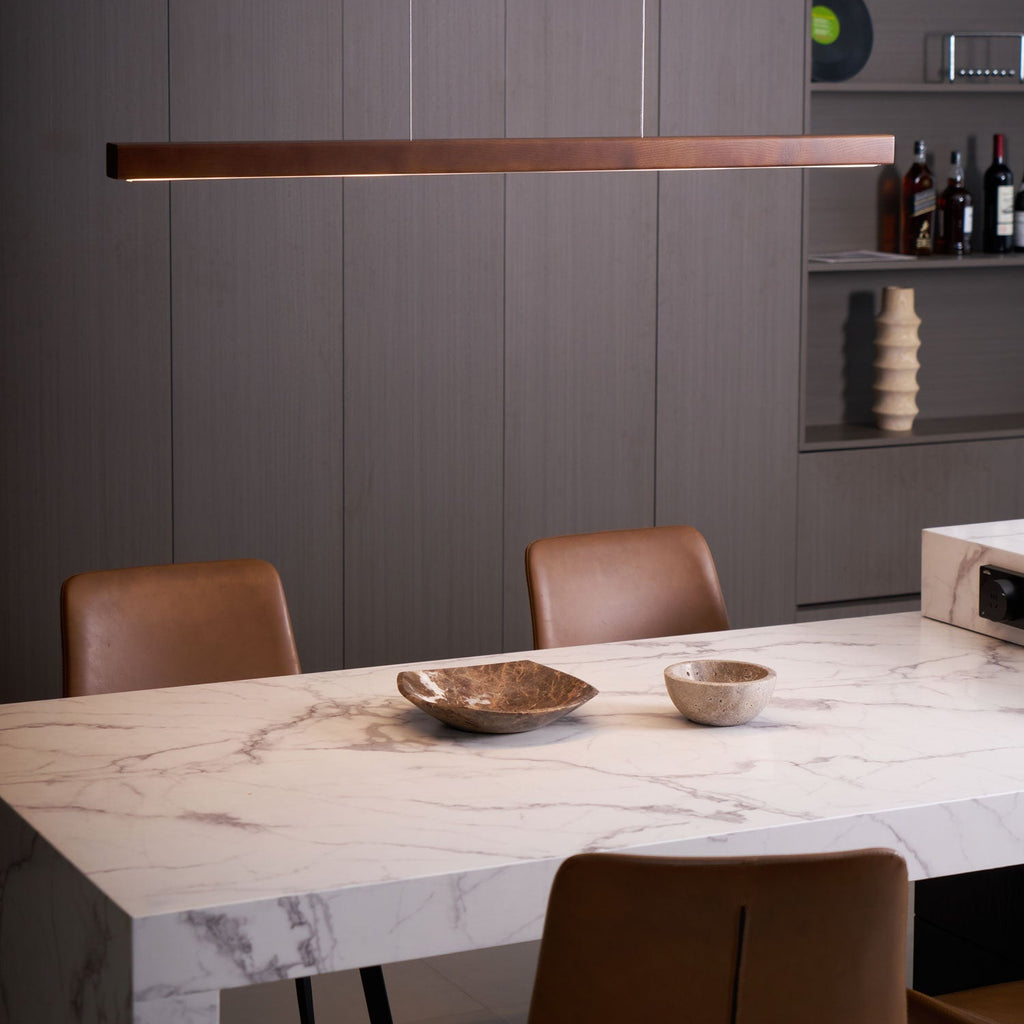 Linear Wooden Ceiling Suspension Light Lighting Lobby